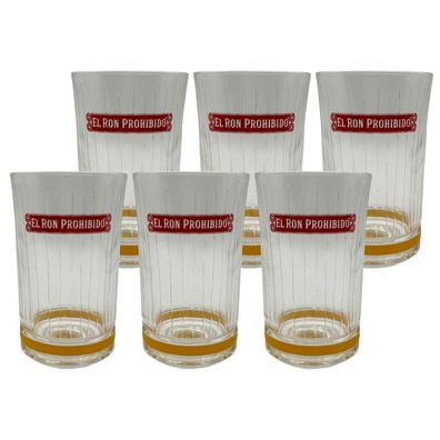 El Ron Prohibido Longdrinkgläser 6er-Set – Original Marken-Gläser im stilvollen