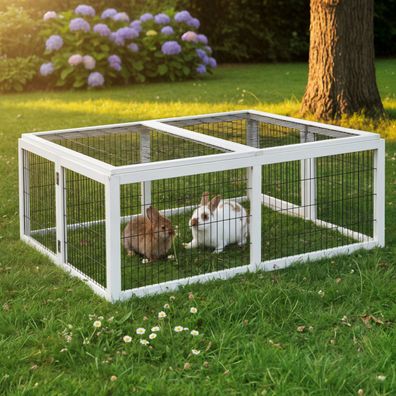 Hasenstall Kaninchenstall Meerschweinchenstall Weiß Rabbit Run 403