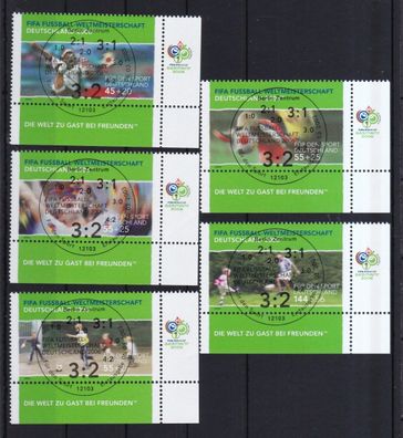 BRD 2003 gestempelt Für den Sport MiNr. 2324-2328 Ecke unten rechts