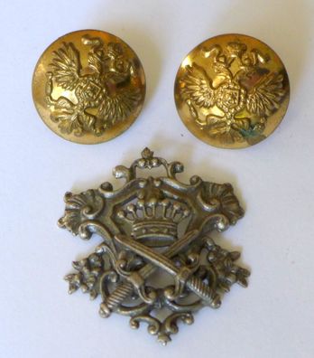 2 Uniform Knöpfe Sieg 1. Sorte 1 Abzeichen Russland