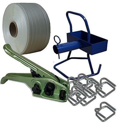 16mm Textilband Umreifungs Set inkl. * Textilbandumreifung * Drahtklammern
