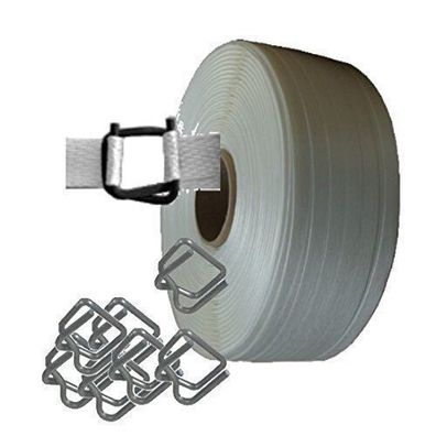 25mm Spanngurt Spannband Zurrgurt 500 lfd. Meter + 125 Verschléssklammern