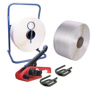 Angebot: 19mm Textilband gewebt Umreifungsset * Umreifungs Set Bandspanner