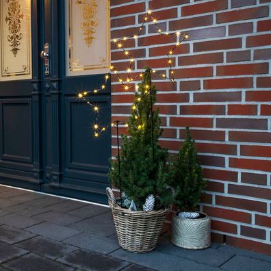 HI LED Metall Gartenstecker Sterne 2 Sterne mit 50 LEDs 76485