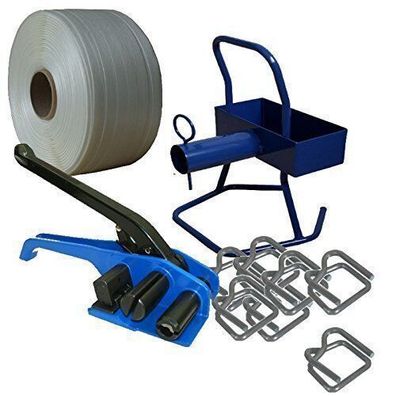 Umreifungs Set inkl. 16mm Textilband * Béndelset Béndelgerät Textilbandumreifung