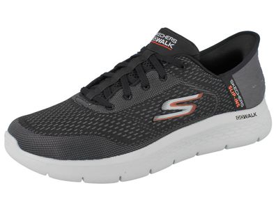 Skechers Slip ins Go Walk Flex Herren Sneaker Halbschuhe Schnürschuhe schwarz