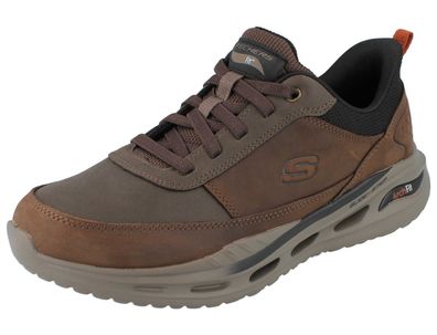 Skechers Slip-ins Orvan Moxley Herren Sneaker Halbschuhe Schlupfschuhe braun Textil