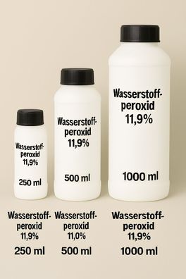 Wasserstoffperoxid 11,9 % stabilisiert 250ml 500ml und 1000ml
