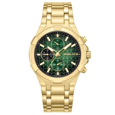 Police Herrenuhr Dualtime Guardian Goldfarben PEWGK0082003