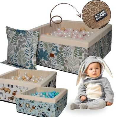 Bällebad Garten 90x90x40 Kinder Kugelbad Bällebecken Spielbecken Bällen Made in EU