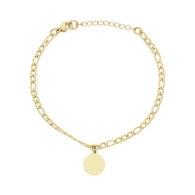 JuwelmaLux Armband Edelstahl vergoldet Figaro JL16-03-0541