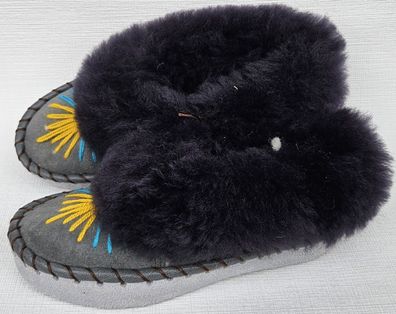 Lammfell Warme Hausschuhe Gr.31 NEU, Schaffell/ leder Handarbeit Nr.4