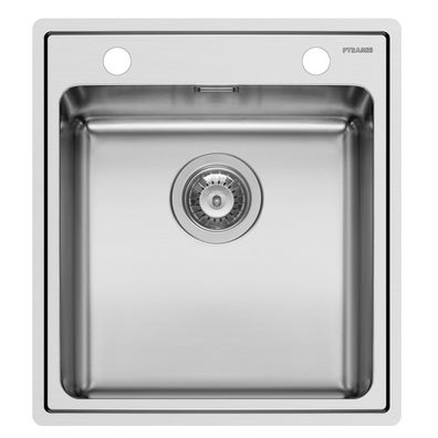 Pyramis Edelstahl Einbau Küchenspüle 47 cm 1 Becken mit Hahnlöcher