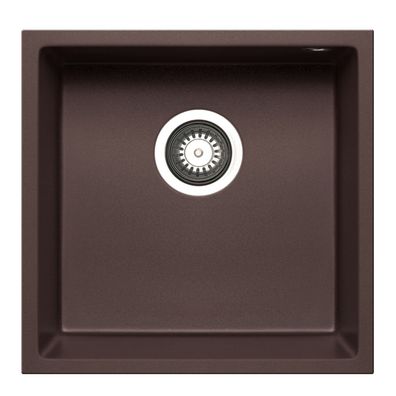 Pyramis Unterbauspüle 40x40 cm Küchen-Spülbecken quadratisch braun Granit-Spüle