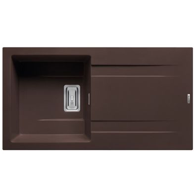 Pyramis braune Pyragranit Einbauspüle 86 cm 1 Becken und Ablage