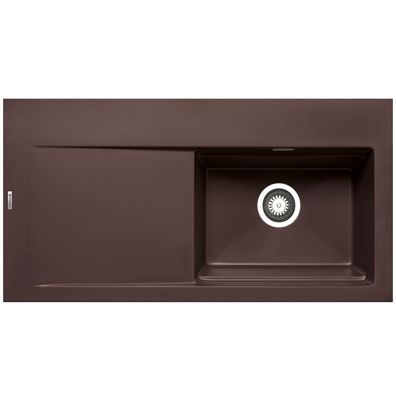 Pyramis große braune Pyragranit Einbauspüle 100 cm 1 Becken rechts