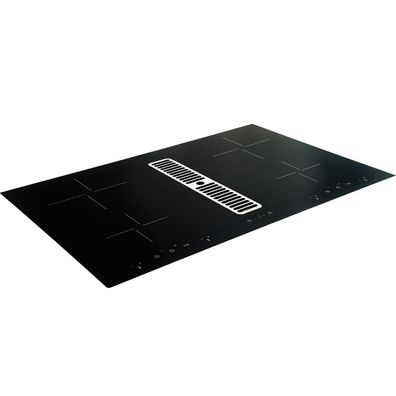 Pyramis autarkes breites Induktionskochfeld 77 cm mit Abluft Kochfeldabzug