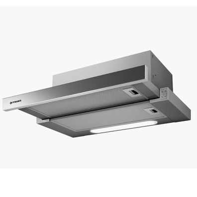 Pyramis ausziehbare flache Edelstahl Einbau Abluft Flachschirmhaube 60 cm