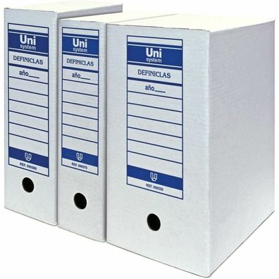 Datei-Box Unipapel Unisystem Definiclas Weiß Pappe Din A4 50 Stück