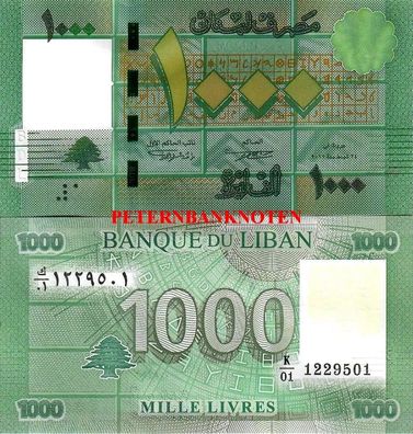 Libanon / Lebanon 1000 Livres 20.11 Unc. P. 90 6100#
