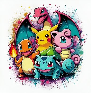 Pokemon Pikachu Essbar Zuckermasse Tortenbild Tortenaufleger + 4 Muffin p13