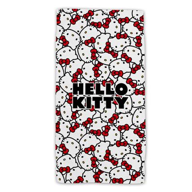 Hello Kitty Badehandtuch Strandtuch 70x140 cm aus Baumwolle – saugfähig & weich