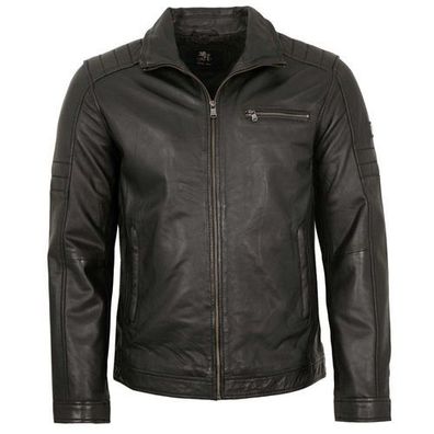 OTTO KERN - Herren Echtleder Lederjacke Lammnappa schwarz