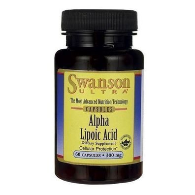 Swanson Alpha-Liponsäure 300mg - 60 Kapseln für oxidative Stressunterstützung un