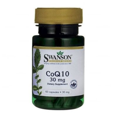 Swanson Coenzym Q10 30mg 60 Kapseln - Hochwertiges Nahrungsergaenzungsmittel fuer Ene