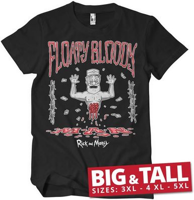 Rick And Morty Floaty Bloody Man Big &amp; Tall T-Shirt Black