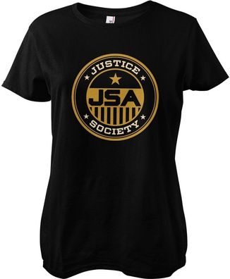 Black Adam Justice Society Girly Tee Damen T-Shirt Black