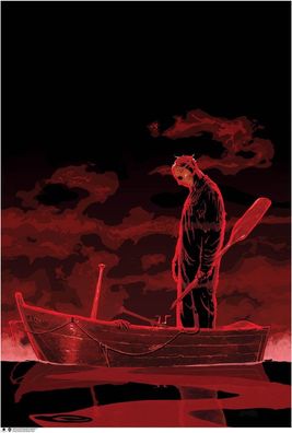 Friday the 13th Jason Voorhees Red Lake Poster Multicolor