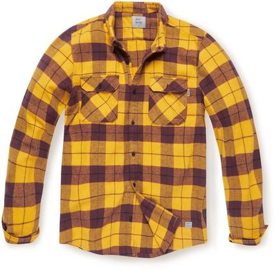 Vintage Industries Karohemd Sem Flannel Shirt Yellow Check -Sem