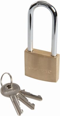 Silverline Vorhängeschlösser Messing-Vorhängeschloss mit langem Bügel