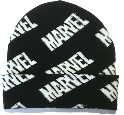 Marvel Comics - Repeating Logo (Beanie) Mütze Black