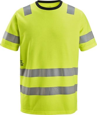 Snickers Warnschutz-Shirt High-Vis T-Shirt, Klasse 2 High-Vis Gelb