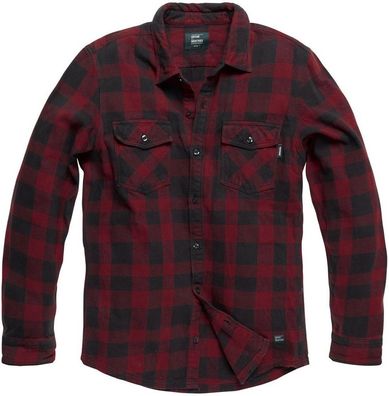 Vintage Industries Flanellhemd Globe Heavyweight Shirt Red Check