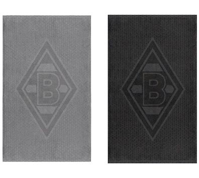 Borussia Mönchengladbach Gästehandtuch Set „grey“ Fussball Grau-30x50cm,