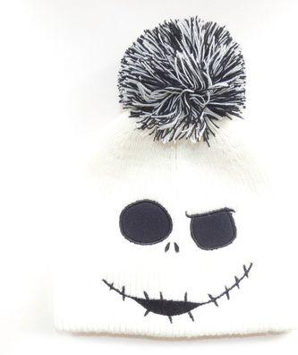 Nightmare Before Christmas - Jack Face Jumbo (Beanie Pom) Mütze