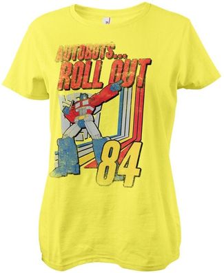 Transformers Autobots - Roll Out Girly Tee Damen T-Shirt Yellow