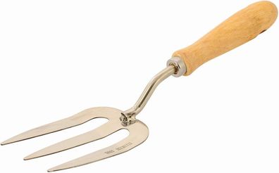 Silverline Gartengeräte Edelstahl-Handgabel 270 mm