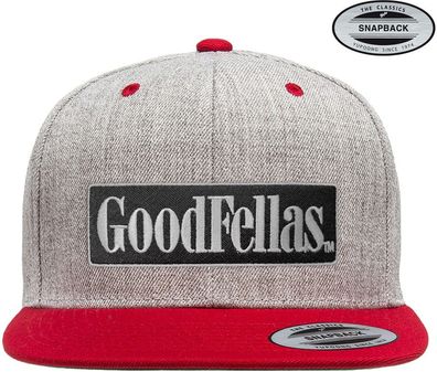 Goodfellas Logo Premium Snapback Cap Heather-Grey-Red