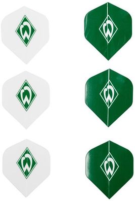 SV Werder Bremen Dart-Flights Raute 6er-Set Fussball Grün