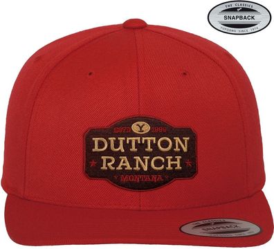 Yellowstone Dutton Ranch Premium Snapback Cap Red