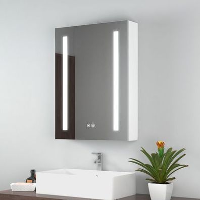 EMKE® LED Spiegelschrank Badschrank Mit Beleuchtung Badspiegel Touch Beschlagfrei