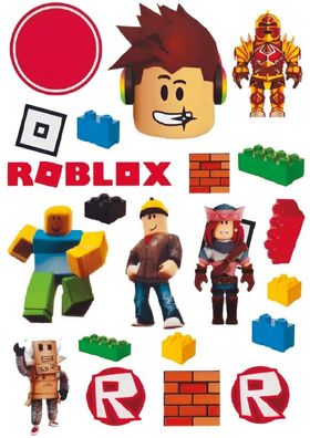 Roblox Online-Spiel Essbar Tortenaufleger Torte Geburstag Zuckermasse + NAME