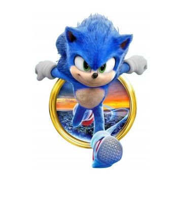 Sonic Blaue Igel Essbar Tortenaufleger Torte Geburstag Zuckermasse + NAME s07