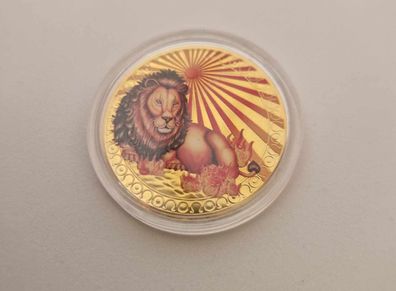 Vergoldete Medaille/Sternzeichen Löwe / / /arbig (ST30092522)
