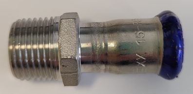 Edelstahl Pressfitting M-Kontur Übergangsstück AG 15x1/2" 9900926