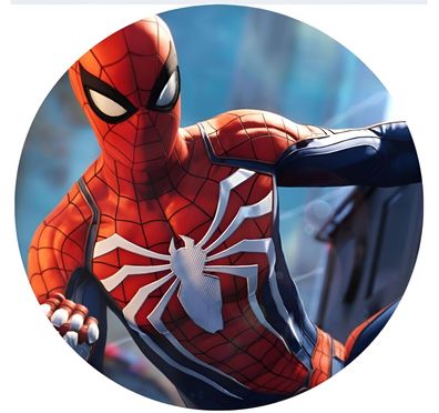 Spiderman Held Spinne Essbar Zuckermasse Tortenbild Tortenaufleger + 4 Muffin s03